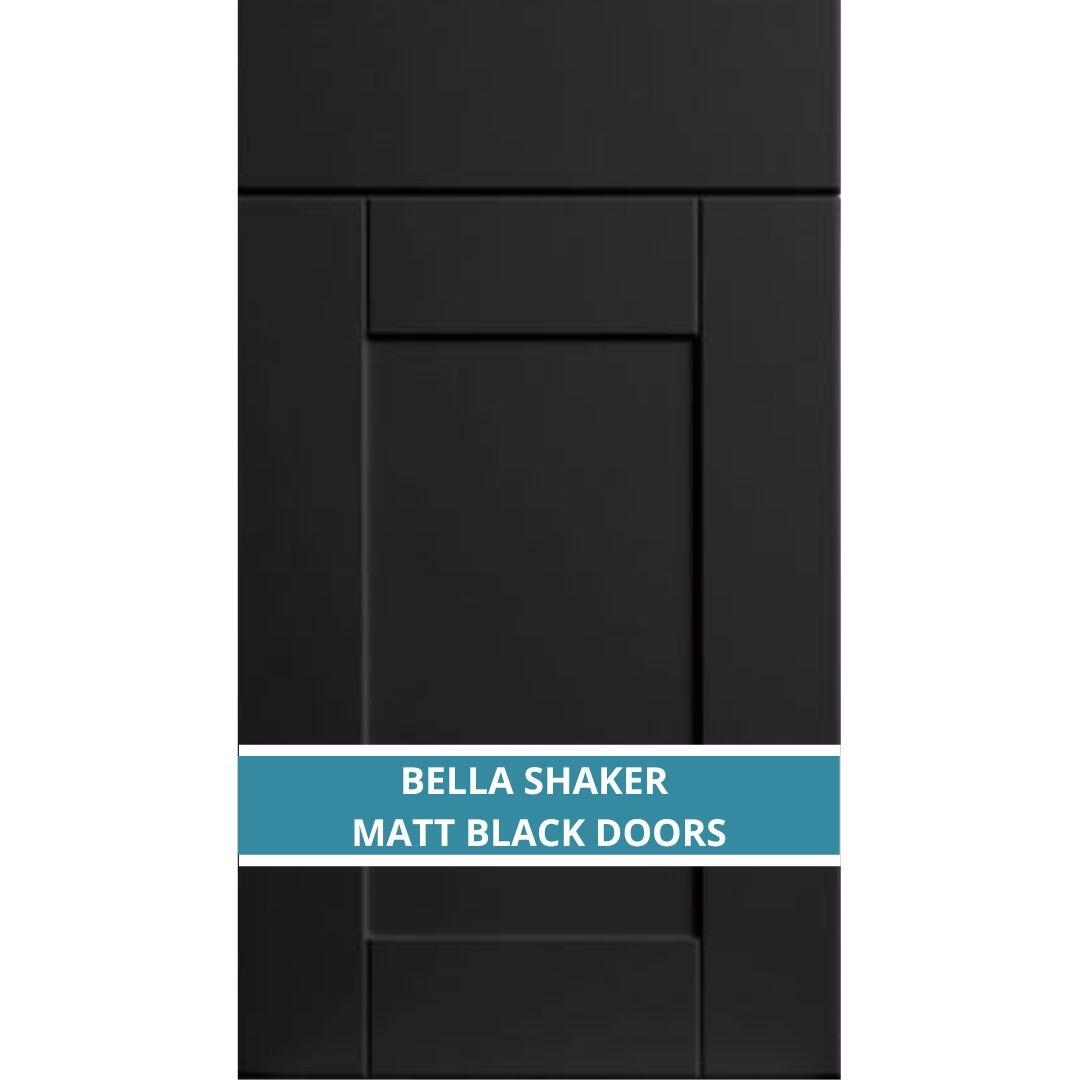 BELLA SHAKER MATT BLACK DOOR AND DRAWER FRONTS