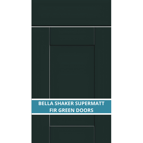BELLA SHAKER SUPERMATT FIR GREEN DOOR AND DRAWER FRONTS
