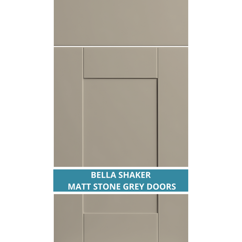 BELLA SHAKER MATT STONE GREY DOOR AND DRAWER FRONTS