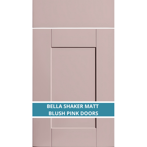 BELLA SHAKER SUPERMATT BLUSH PINK KITCHEN DOOR AND DRAWER FRONTS