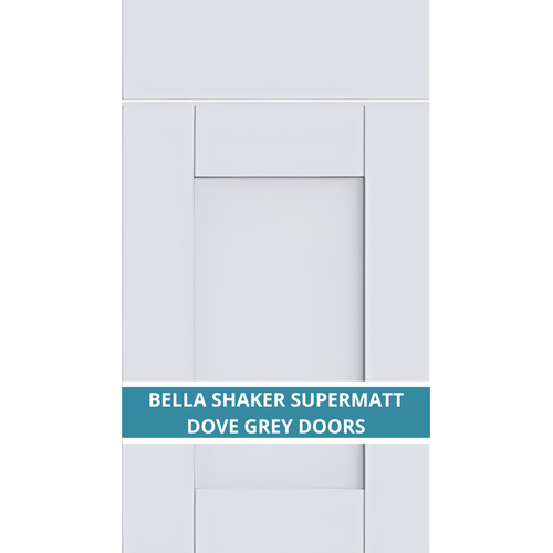 BELLA SHAKER SUPERMATT DOVE GREY KITCHEN DOOR AND DRAWER FRONTS
