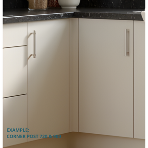 EXAMPLE OF A CORNER POST H720 & H900MM HIGH