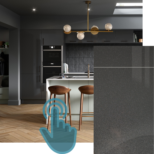 ZURFIZ ULTRA GLOSS METALLIC ANTHRACITE KITCHEN