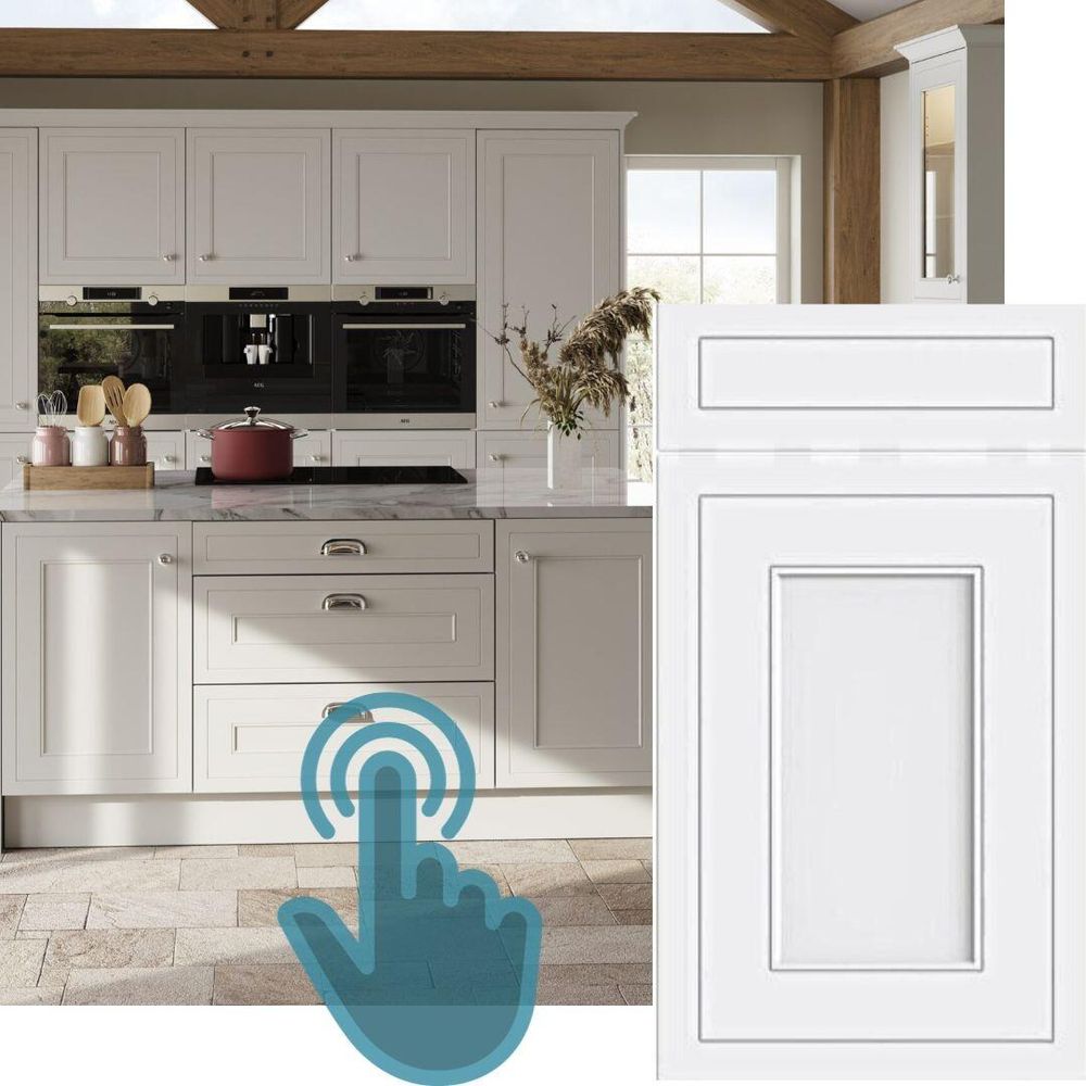 Bella Helmsley Supermatt White Replacment Cupboard Doors