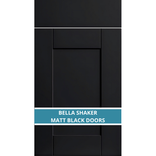 BELLA SHAKER MATT BLACK DOOR AND DRAWER FRONTS