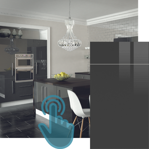 EXAMPLE ZURFIZ SUPER GRAPHITE GREY KITCHEN