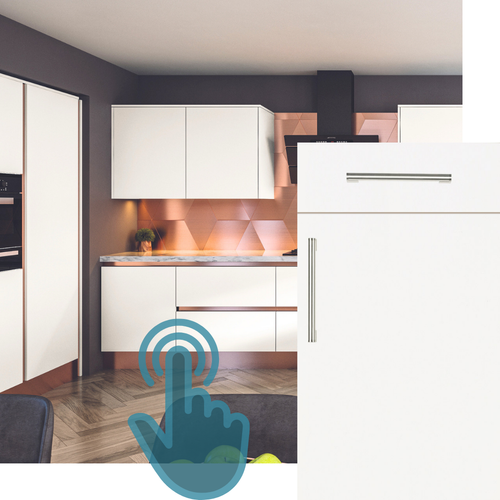 ZURFIZ SUPERMATT WHITE KITCHEN CABINET DOOR