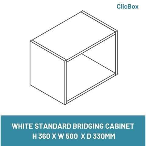 WHITE STANDARD BRIDGING CABINET  H 360 X W 500  X D 330MM