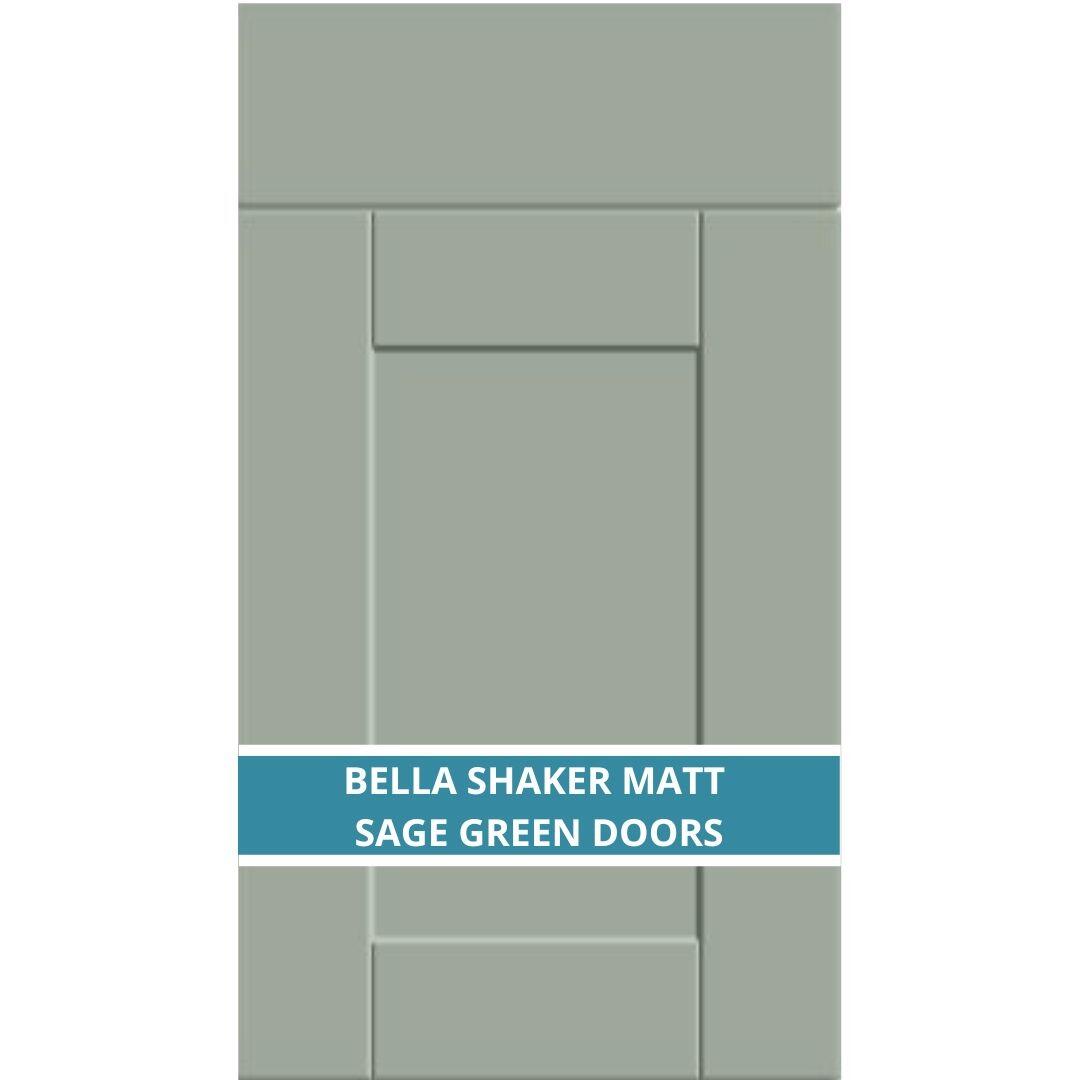 BELLA SHAKER MATT SAGE GREEN DOOR AND DRAWER FRONTS