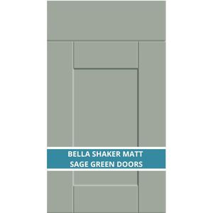 BELLA SHAKER MATT SAGE GREEN DOOR AND DRAWER FRONTS
