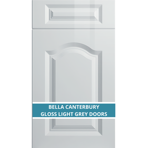 BELLA CANTERBURY GLOSS LIGHT GREY DOOR AND DRAWER