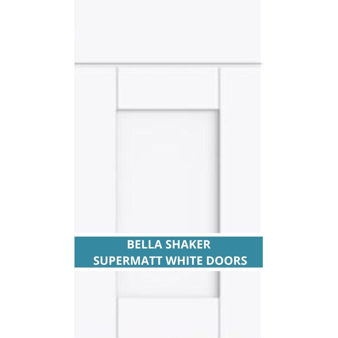 BELLA SHAKER SUPERMATT WHITE DOOR AND DRAWER FRONTS