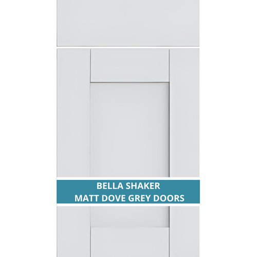 BELLA SHAKER MATT DOVE GREY DOOR AND DRAWER FRONTS