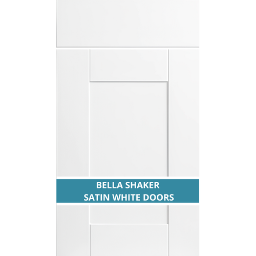 BELLA SHAKER SATIN WHITE KITCHEN DOOR AND DRAWER FRONTS