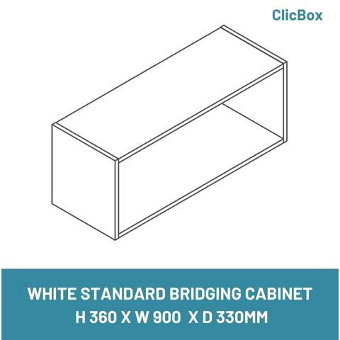 WHITE STANDARD BRIDGING CABINET  H 360 X W 900  X D 330MM