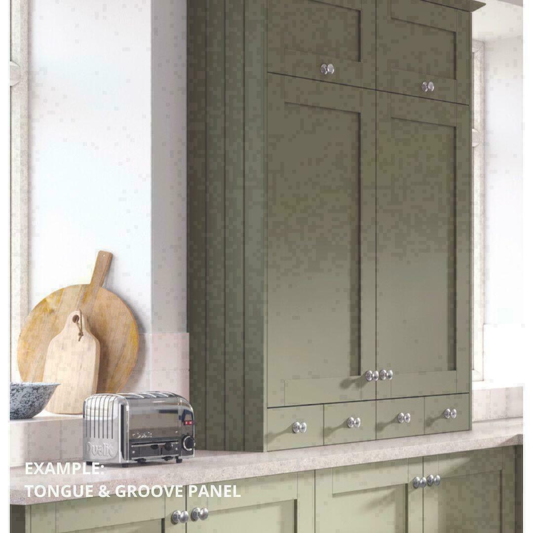 EXAMPLE OF TONGUE & GROOVE WALL & DRESSER CABINETS PANELS