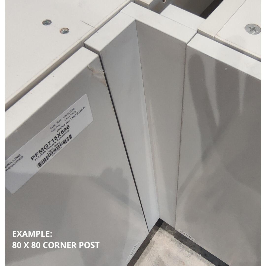 EXAMPLE OF ADJUSTABLE TWO PIECE CORNER POST