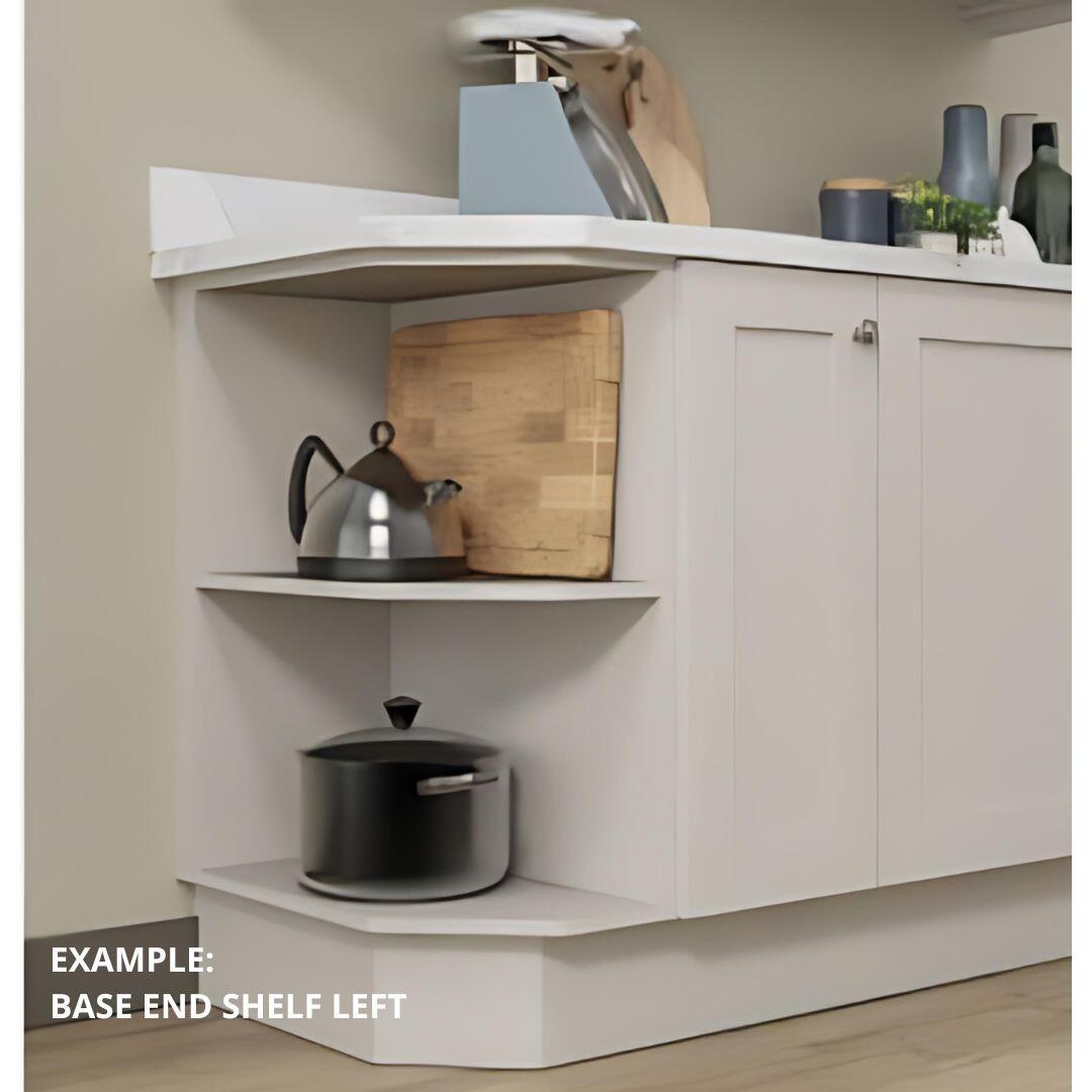 EXAMPLE OF OPEN BASE END SHELF LEFT HANDED