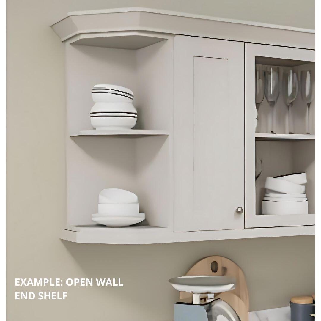 EXAMPLE OF OPEN WALL END SHELF UNIVERSAL