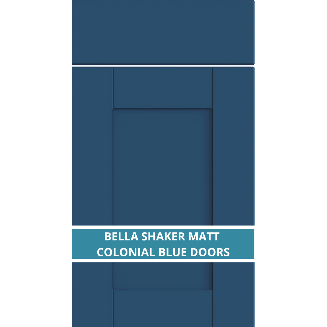 BELLA SHAKER MATT COLONIAL BLUE DOOR AND DRAWER FRONTS