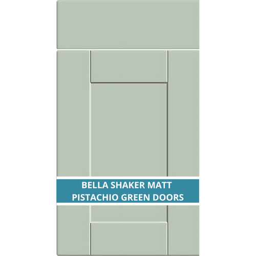 BELLA SHAKER MATT PISTACHIO GREEN DOOR AND DRAWER FRONTS