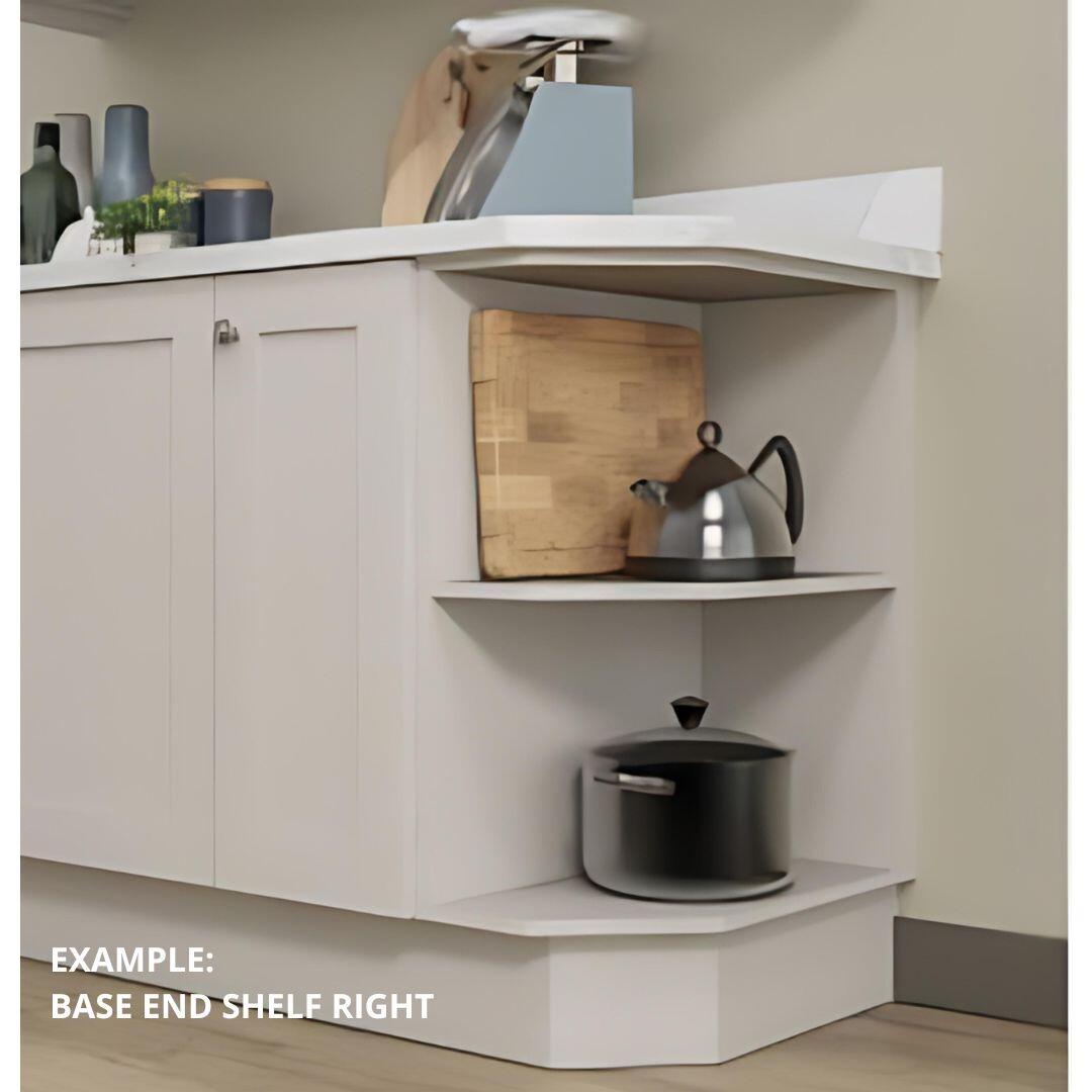 EXAMPLE OF OPEN BASE END SHELF RIGHT HANDED