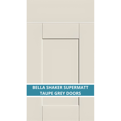 BELLA SHAKER SUPERMATT TAUPE GREY KITCHEN DOOR AND DRAWER FRONTS
