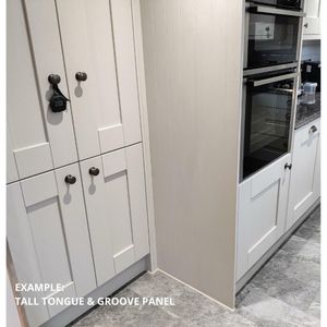 EXAMPLE OF TONGUE & GROOVE TALL END PANEL FOR HOUSING CABINETS