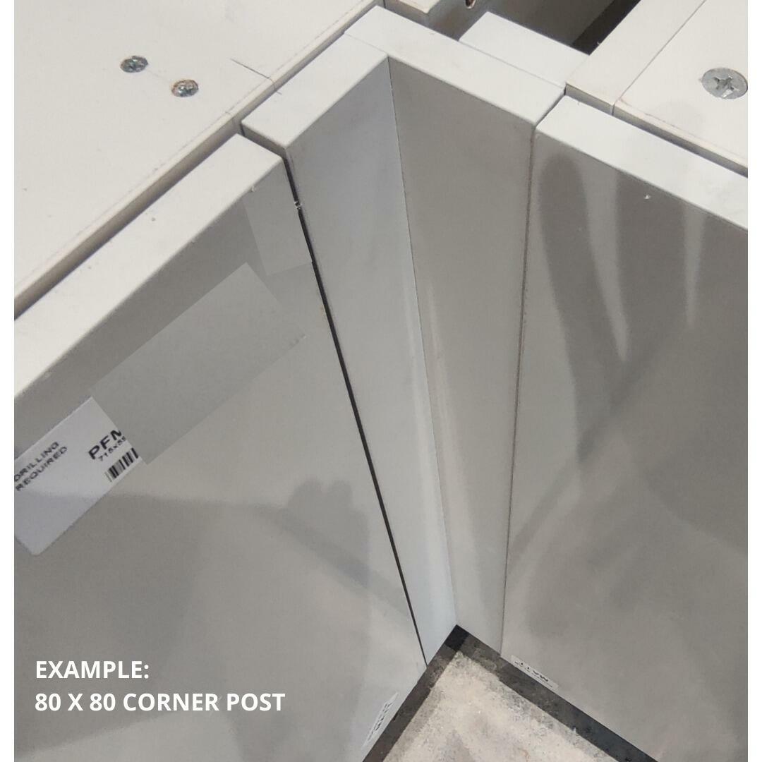 EXAMPLE OF 80 X 80 TWO PIECE CORNER POST