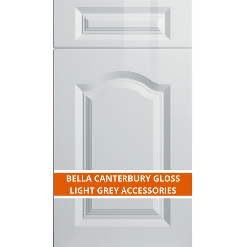 BELLA CANTERBURY GLOSS LIGHT GREY CUPBOARD ACCESSOIRES