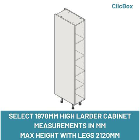 SELECT A STANDARD LARDER CABINET MEASUREMENTS IN MM MAX HEIGHT 2120MM