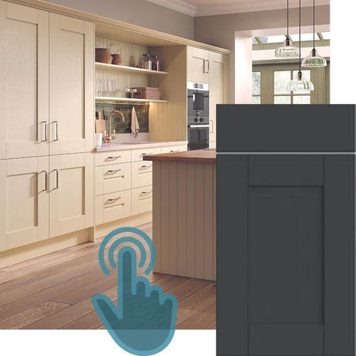 Bella Shaker Supermatt Graphite Kitchen Doors