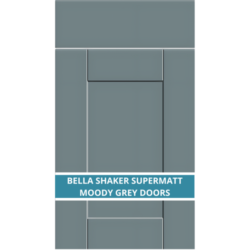 BELLA SHAKER SUPERMATT MOOD GREY DOOR AND DRAWER FRONTS
