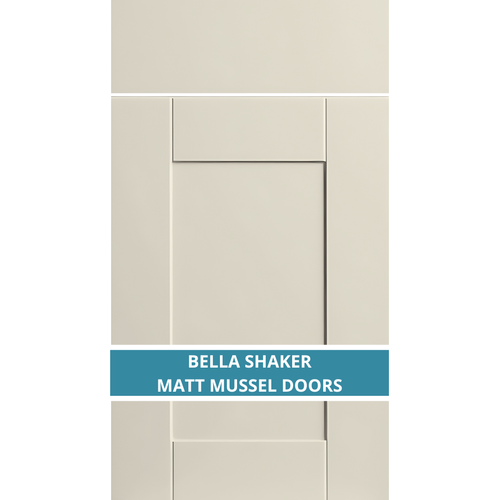 BELLA SHAKER MATT MUSSEL DOOR AND DRAWER