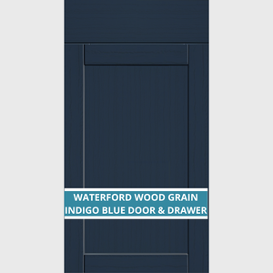 WATERFORD WOOD GRAIN INDIGO BLUE CUPBOARD DOORS AND DRAWER FRONT
