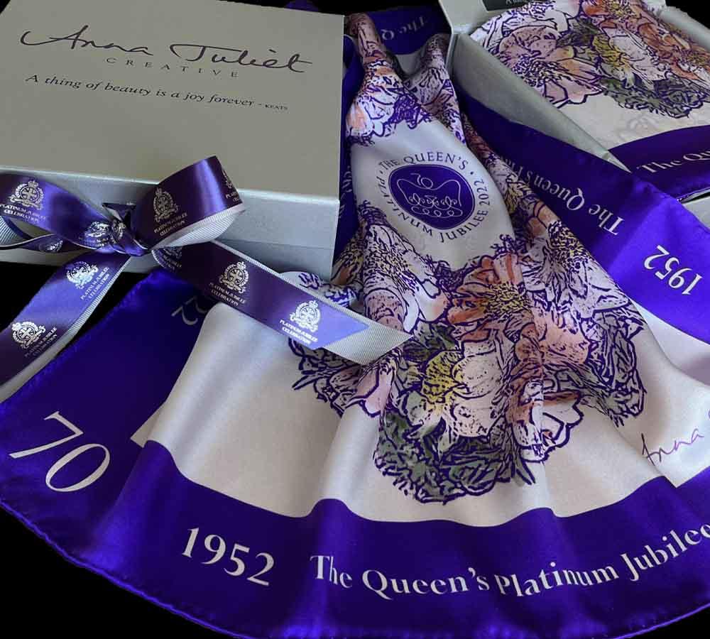 <h2>Platinum Jubilee Scarf</h2><p>70 scarves for 70 years</p>