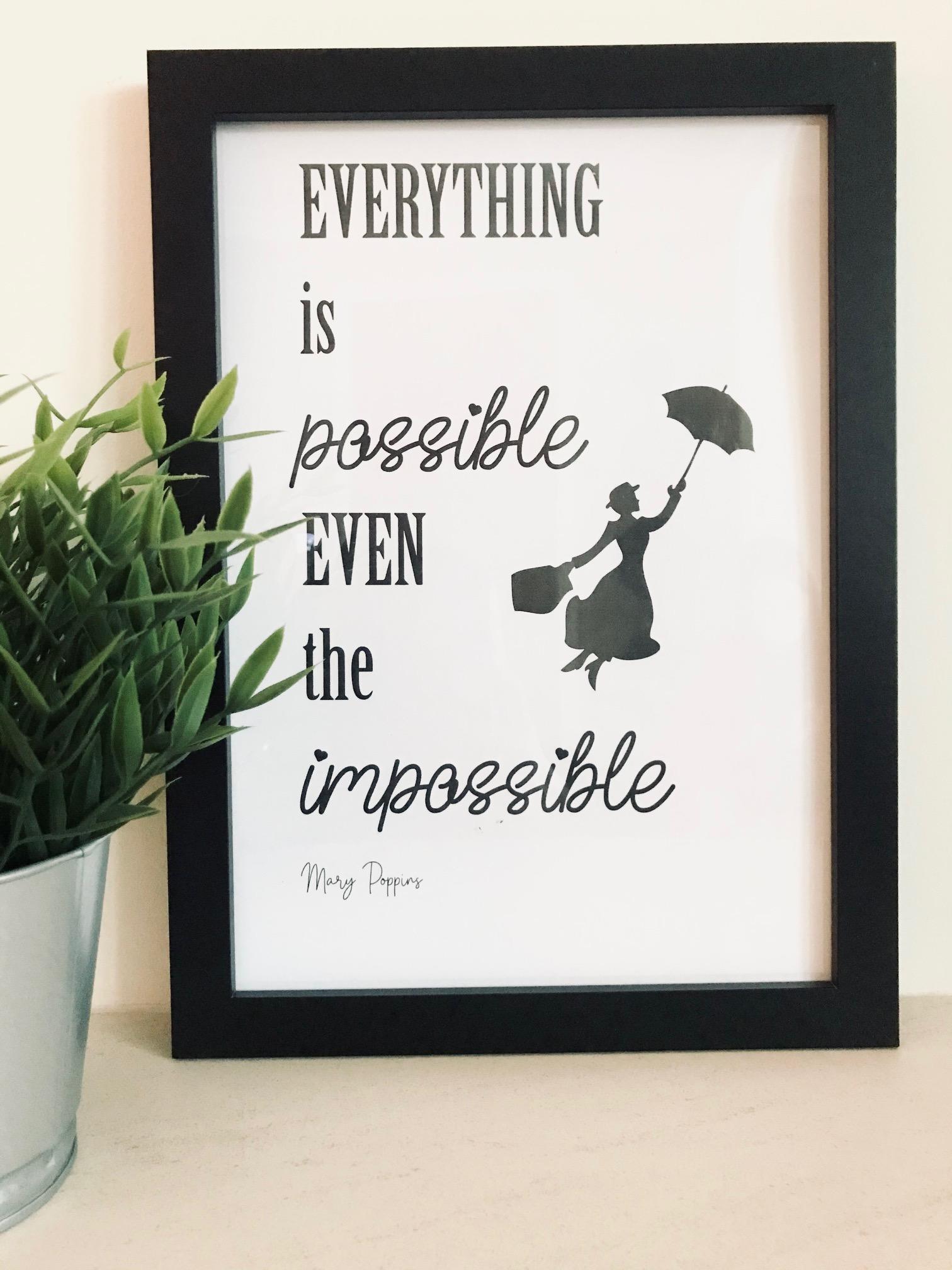Mary Poppins quote print