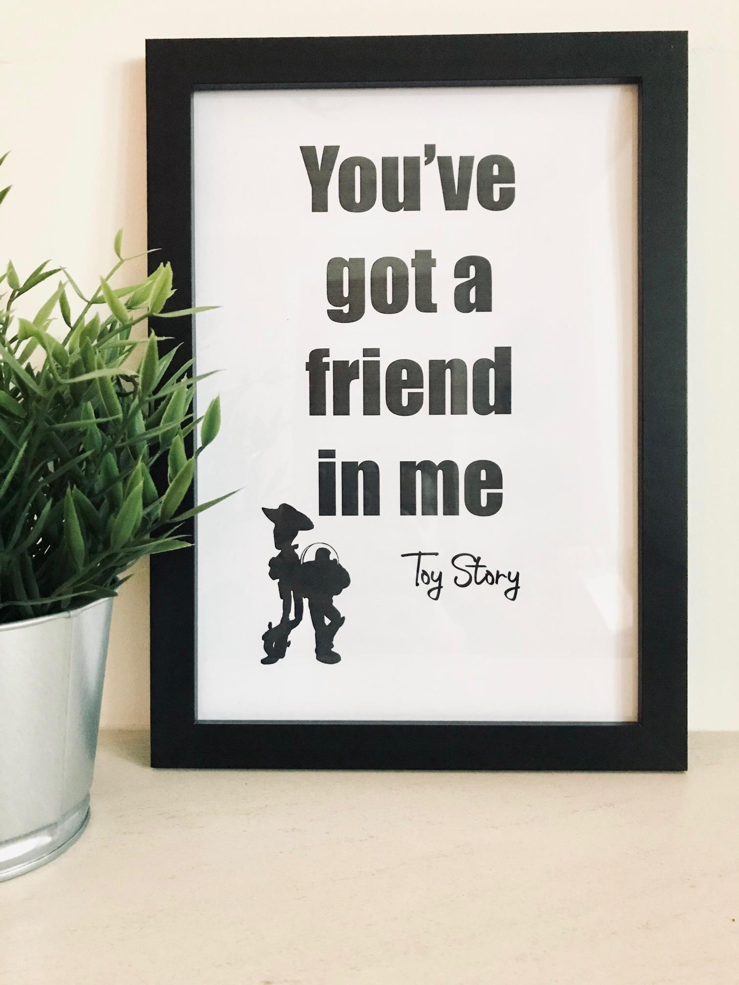 Toy Story quote print
