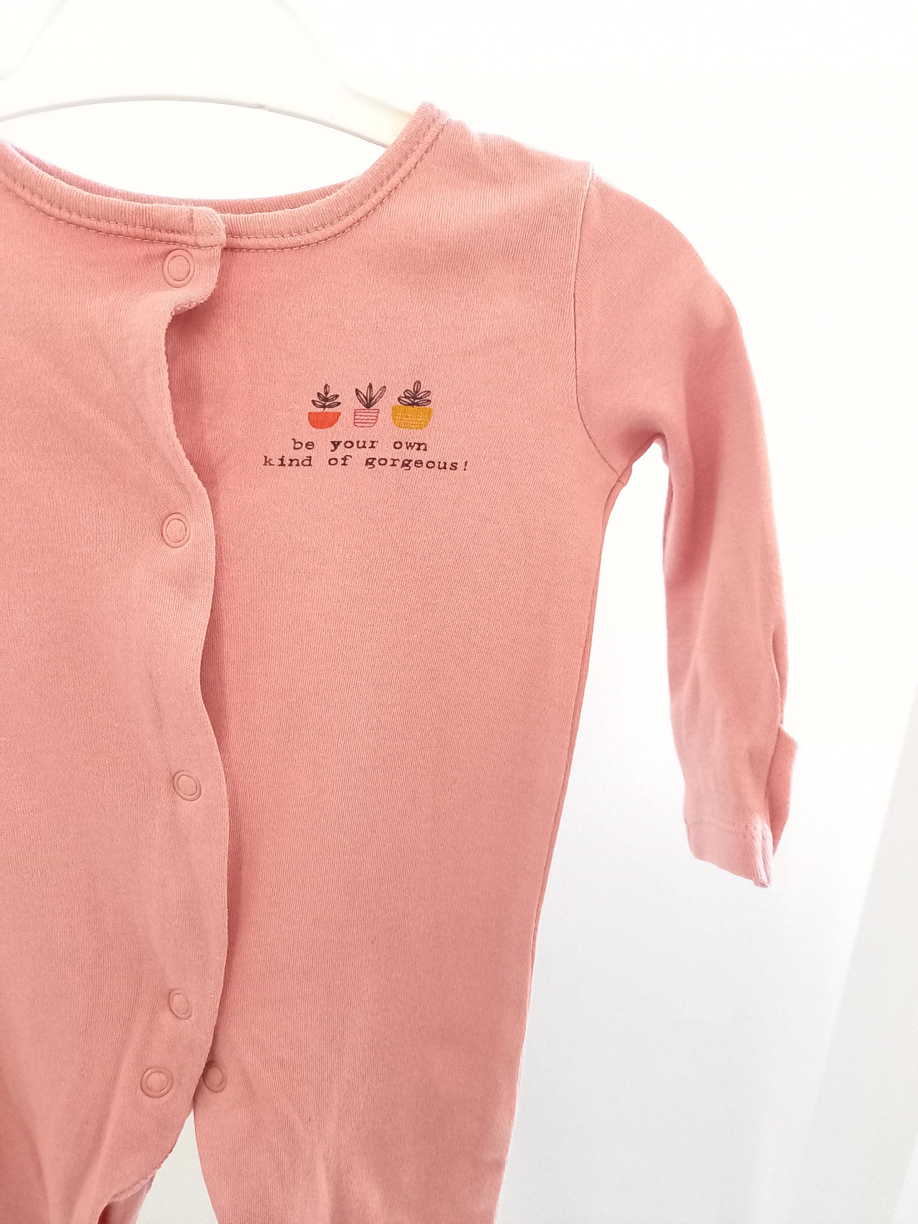 George First Size Pink 'Gorgeous' Sleepsuit
