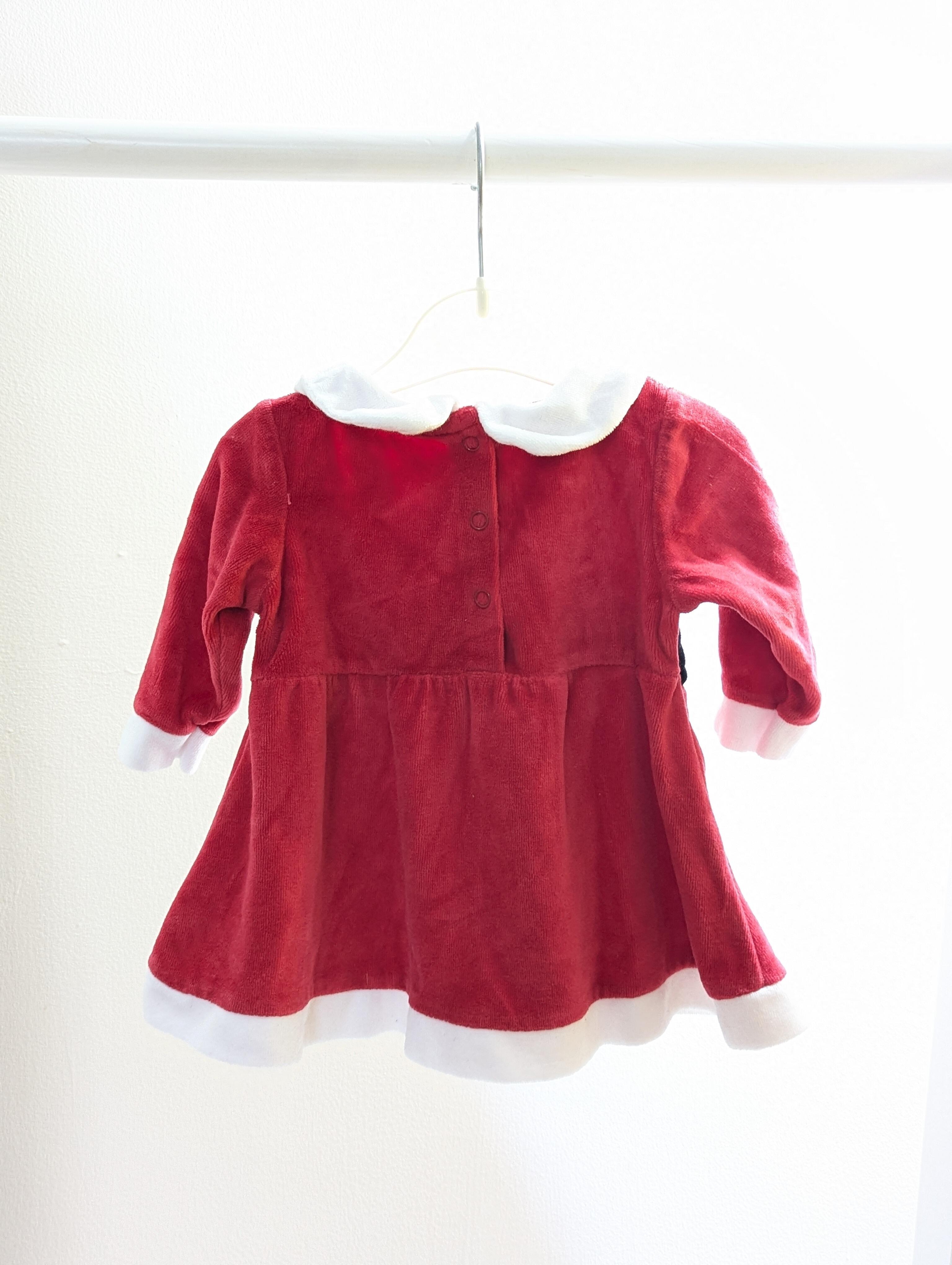 strapless open back dress Girls Red Christmas Dress Age 3
