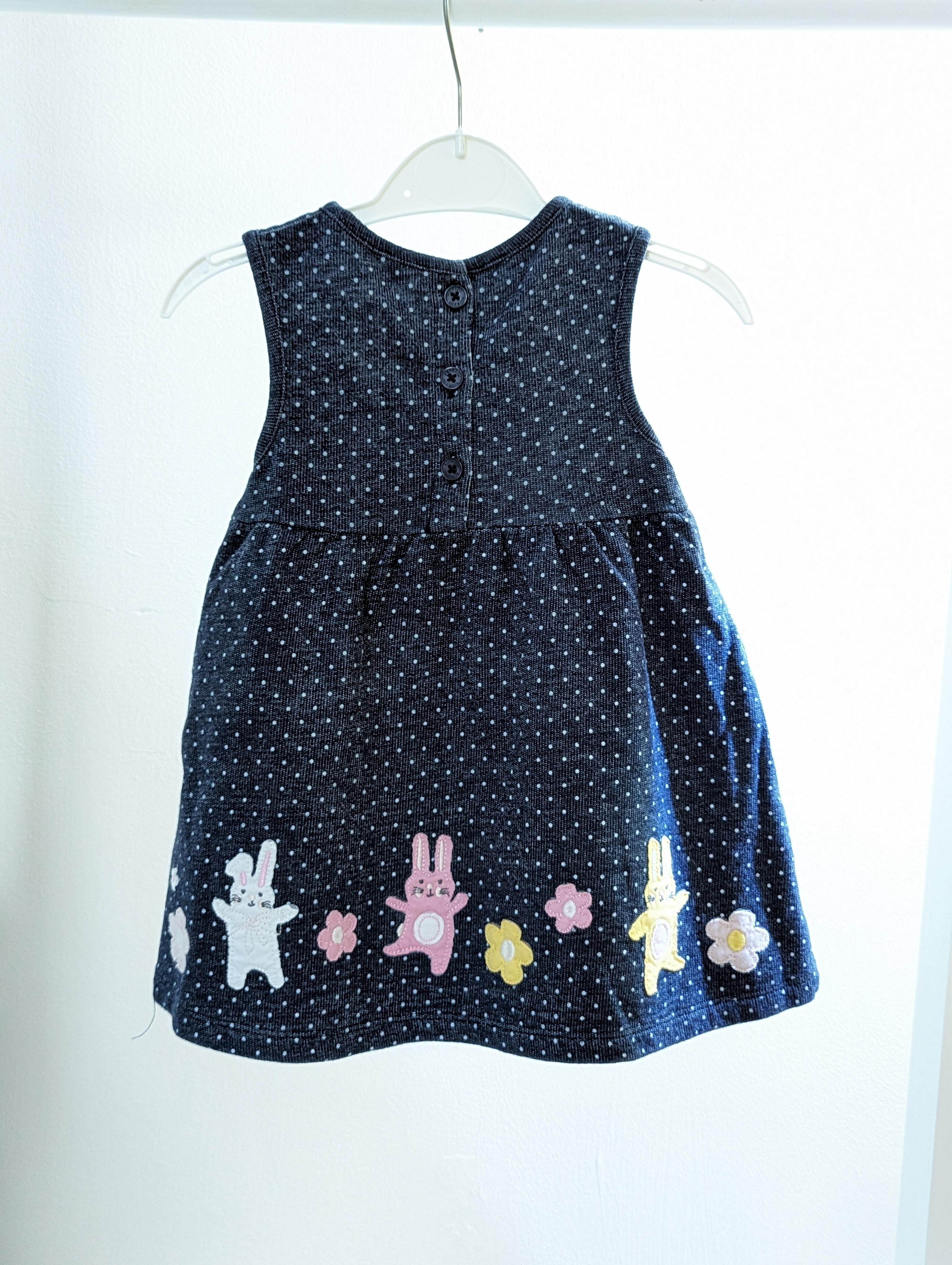 Bluezoo 6-9 Months Blue Rabbit Dress