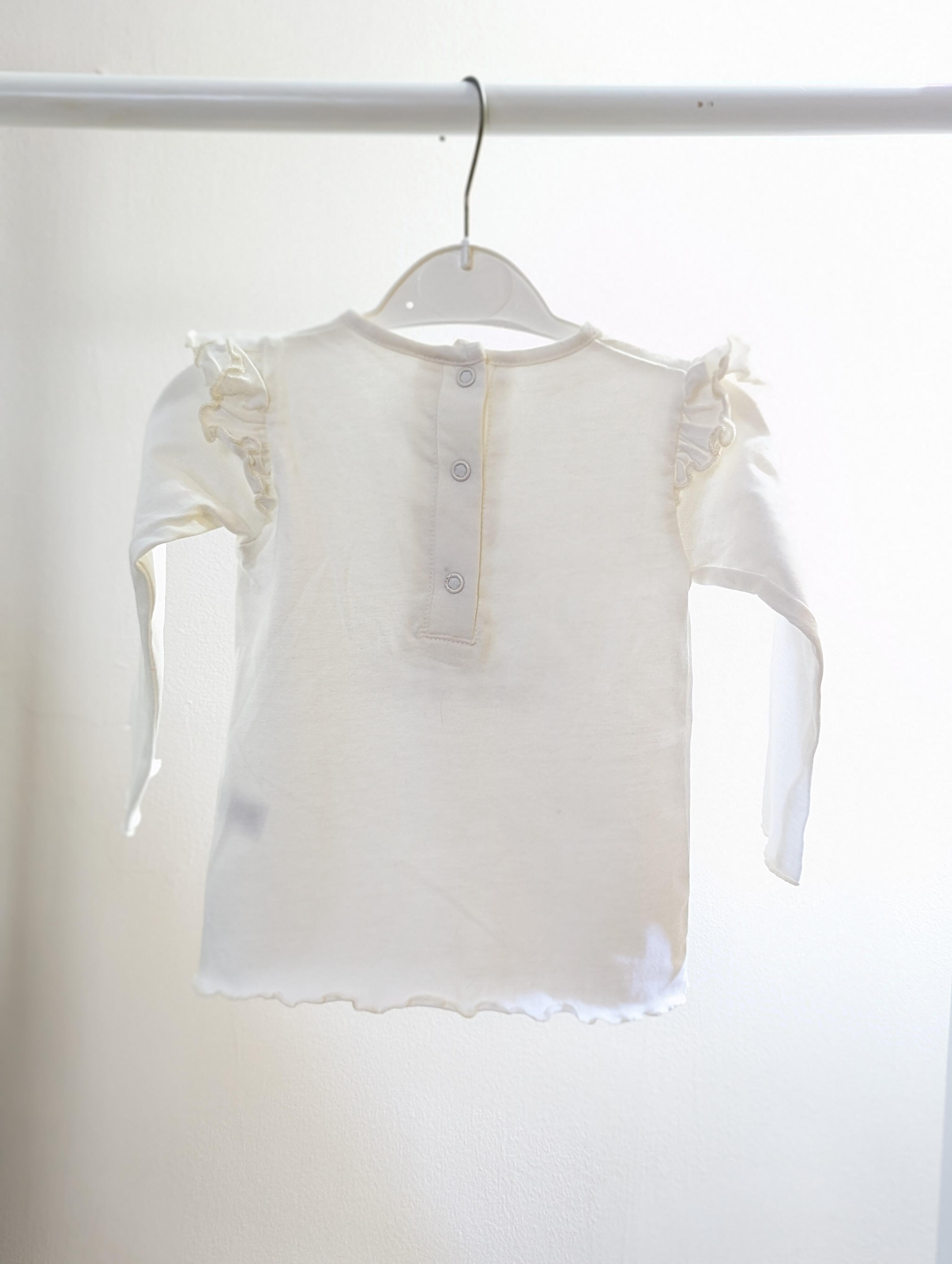 Dunnes 6-9 Months White 'Love' Top
