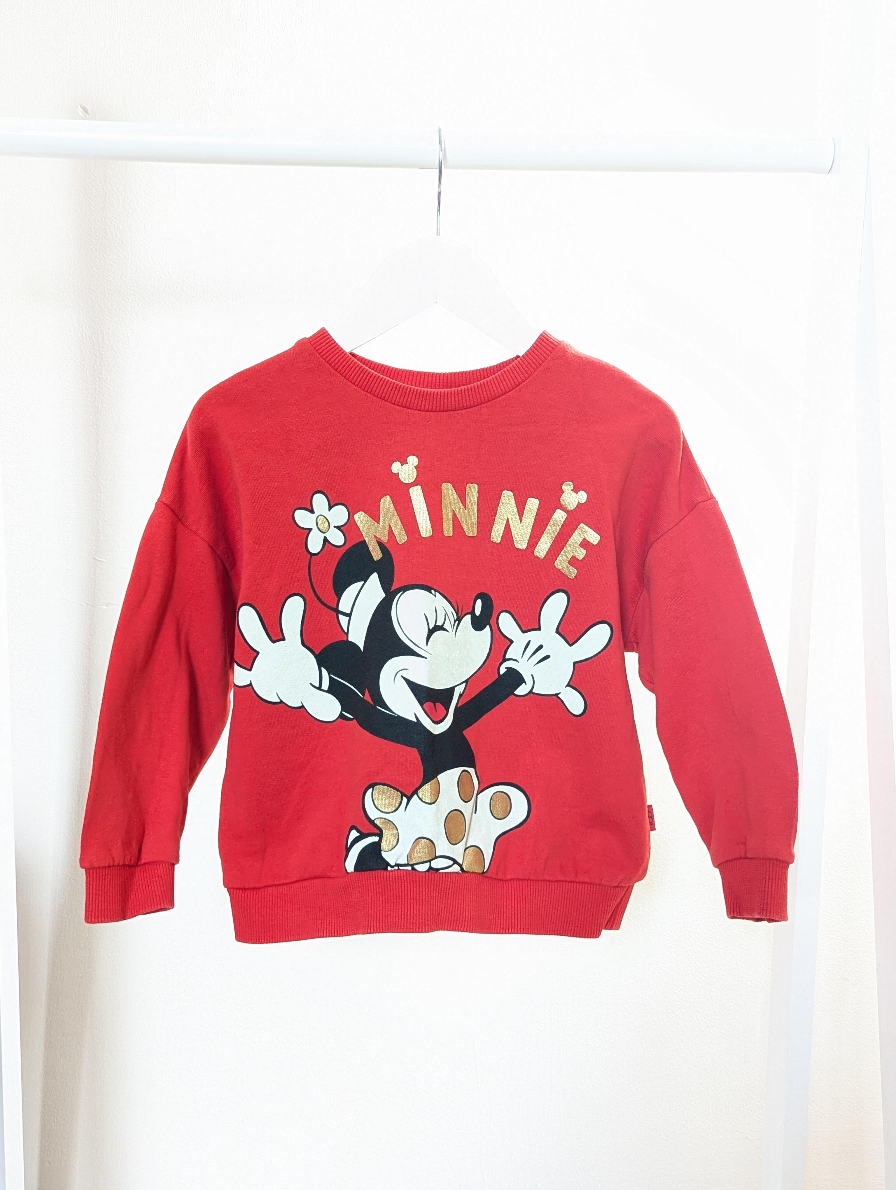 Disney 3 4 Years Red Minnie Mouse Jumper