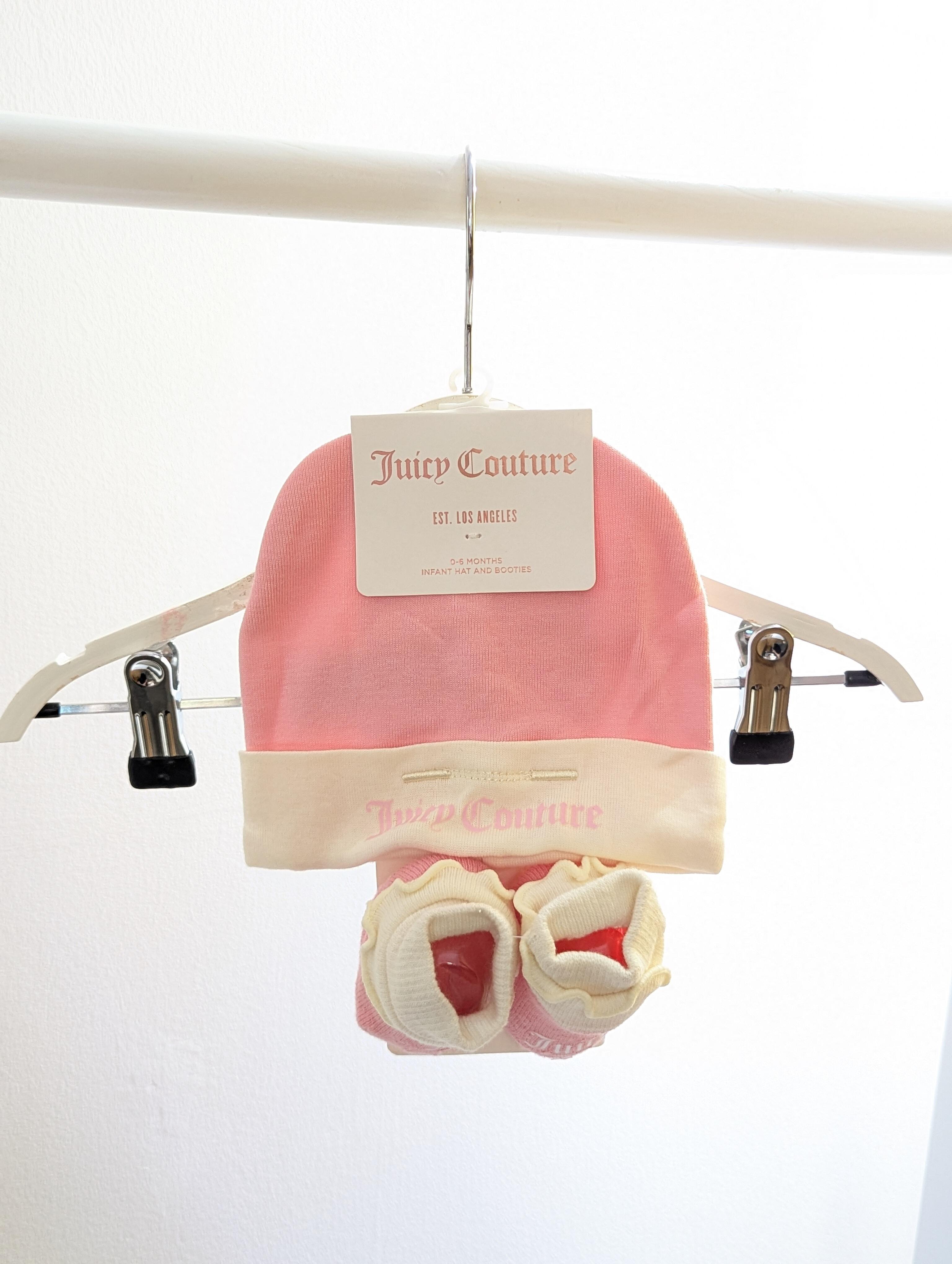 Juicy Couture 0 6 Months Hat Booties Set New