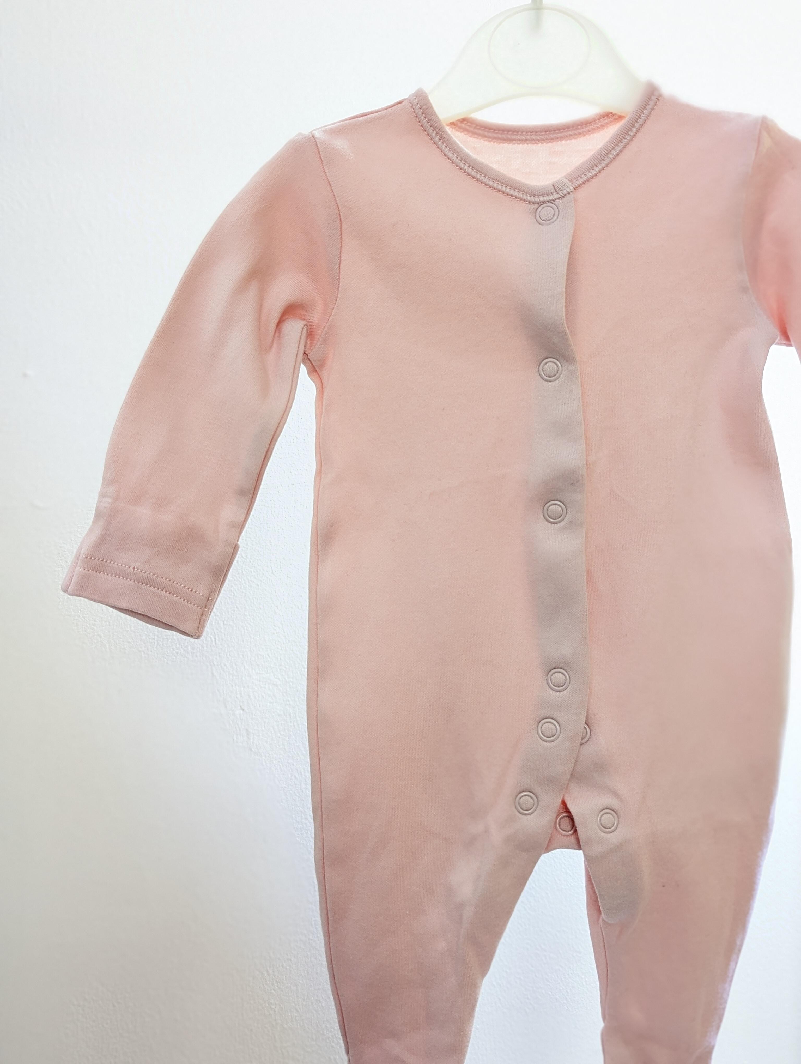 George First Size Light Pink Sleepsuit