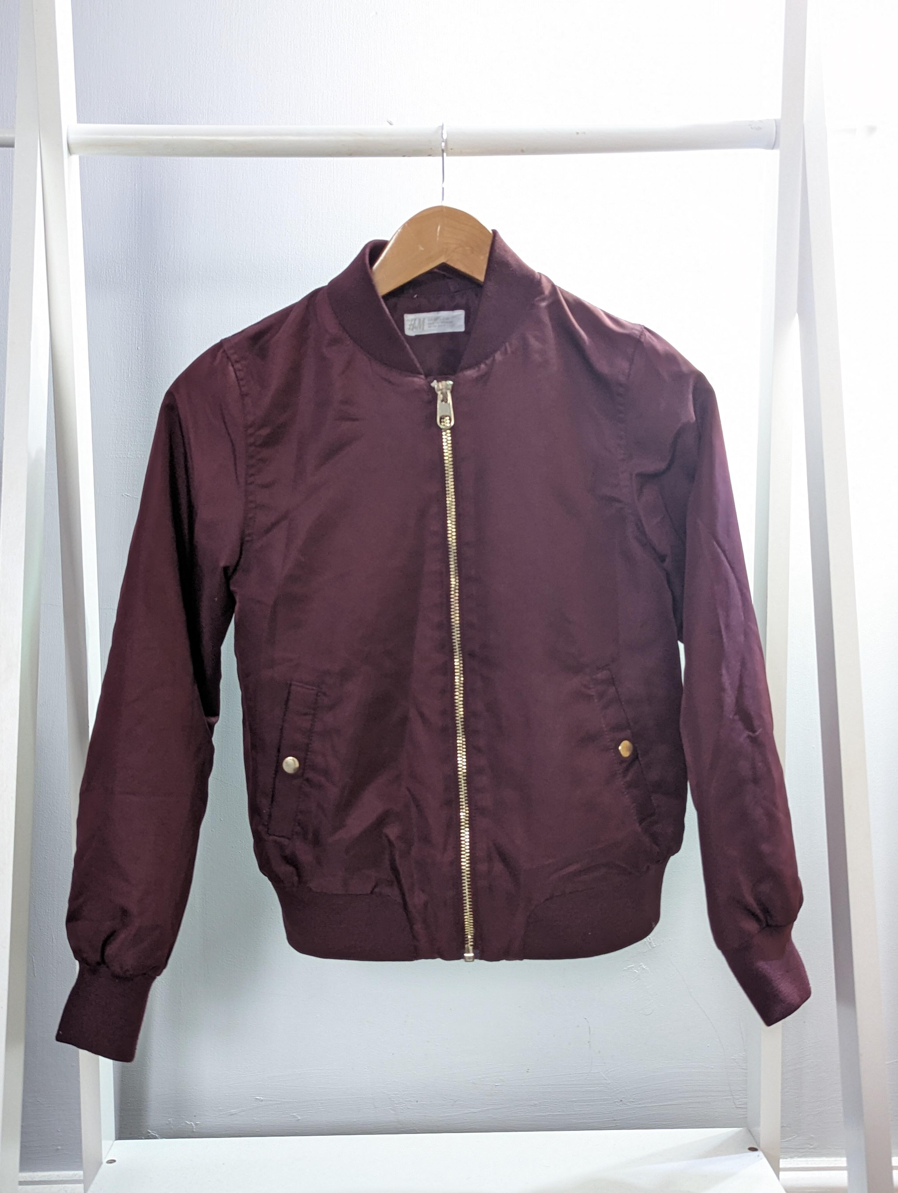 Burgundy clearance coat h&m