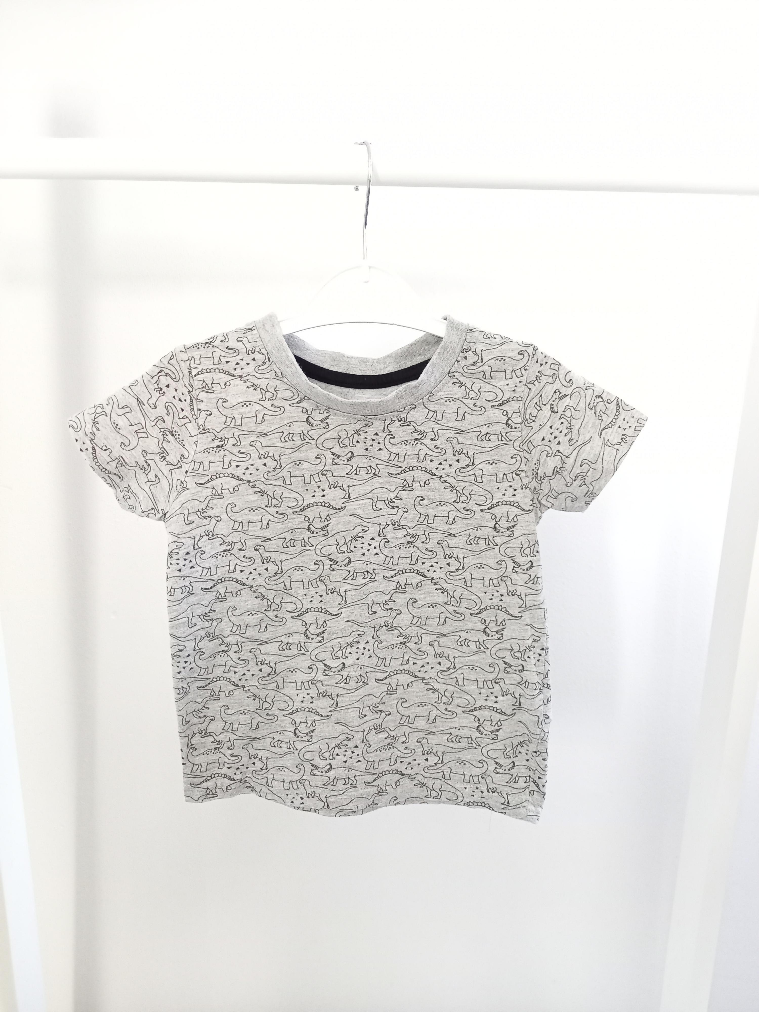 Primark 9-12 Months Grey Dinosaur T-shirt