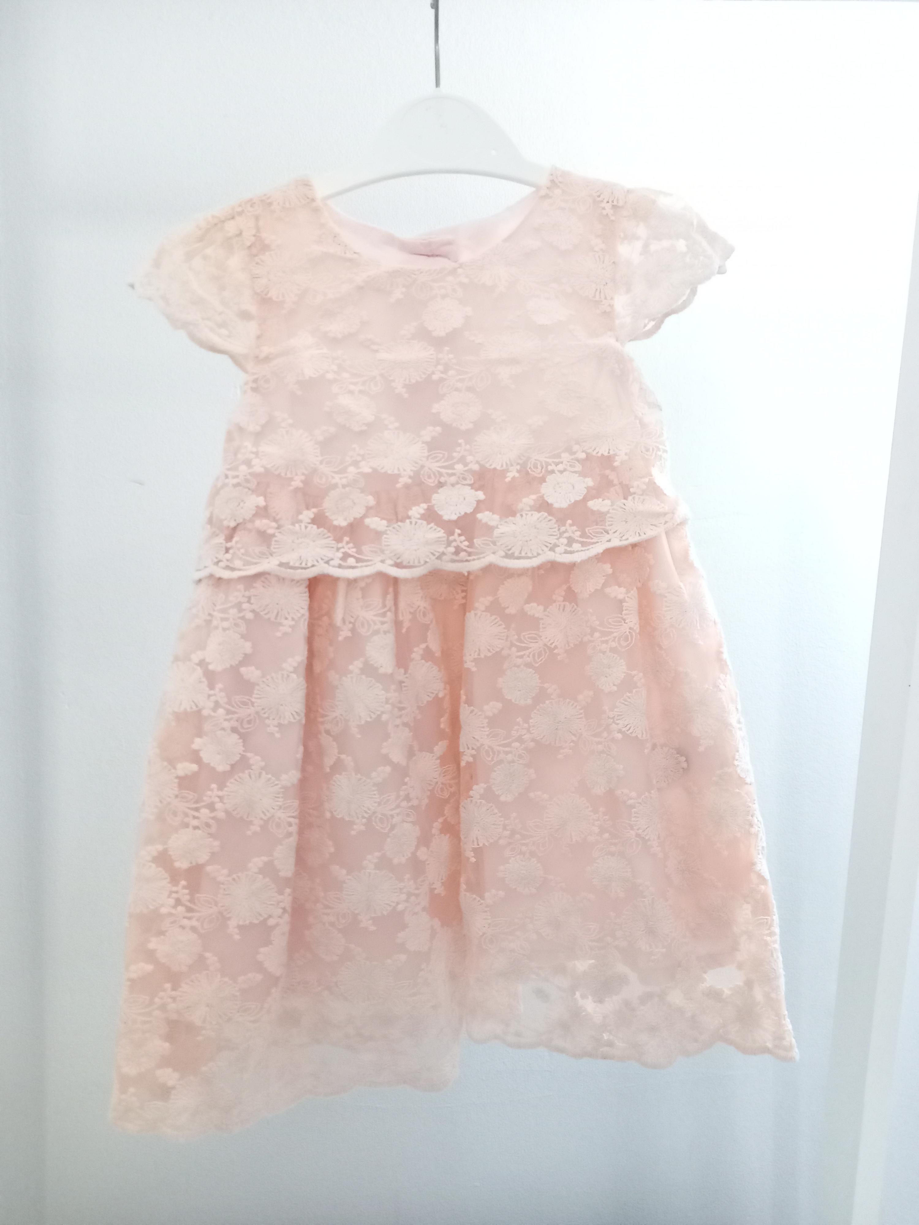 Matalan 9 12 Months Pink Lace Dress