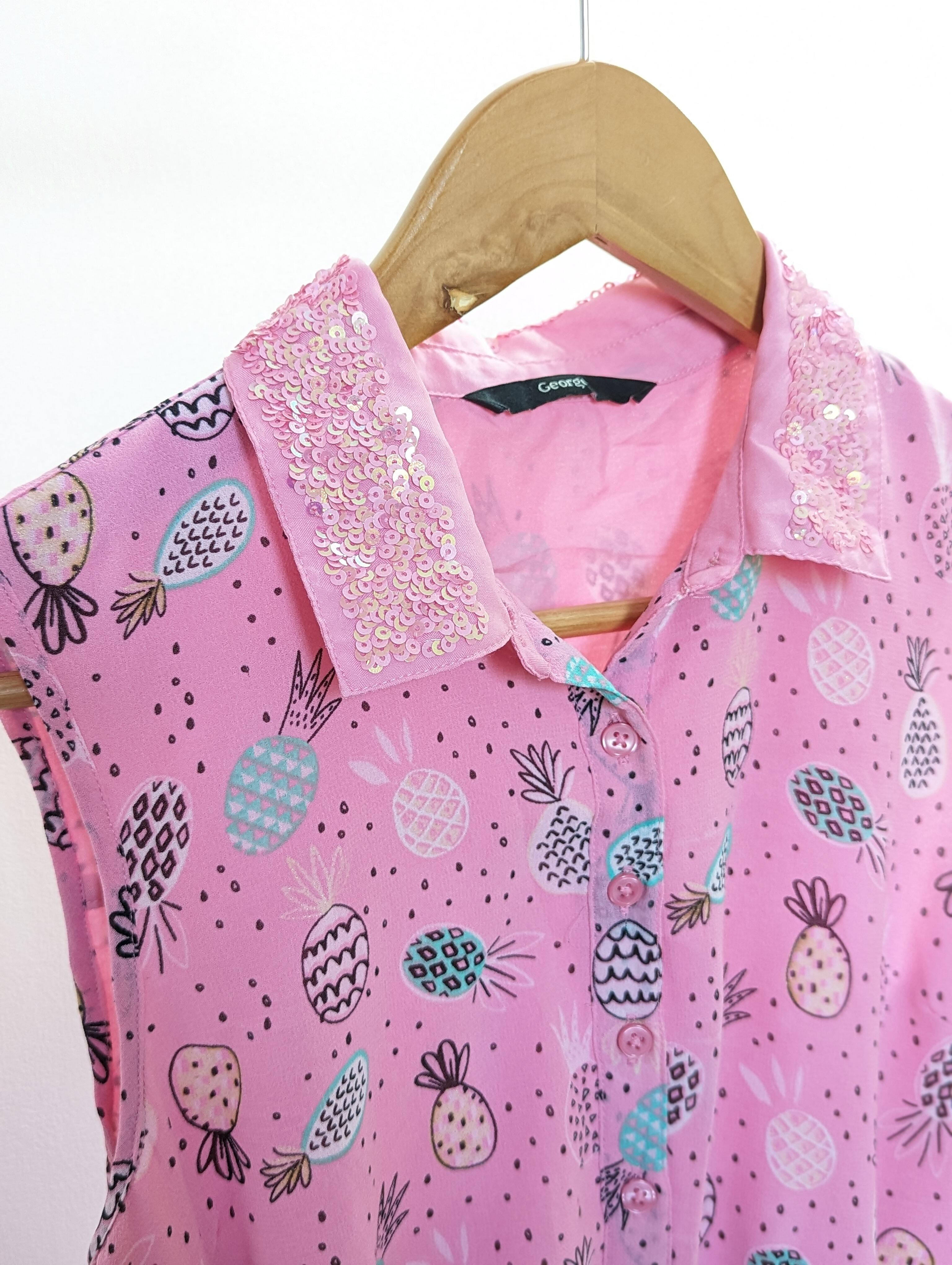 George 11-12 Years Pink Patterned Shirt Dress