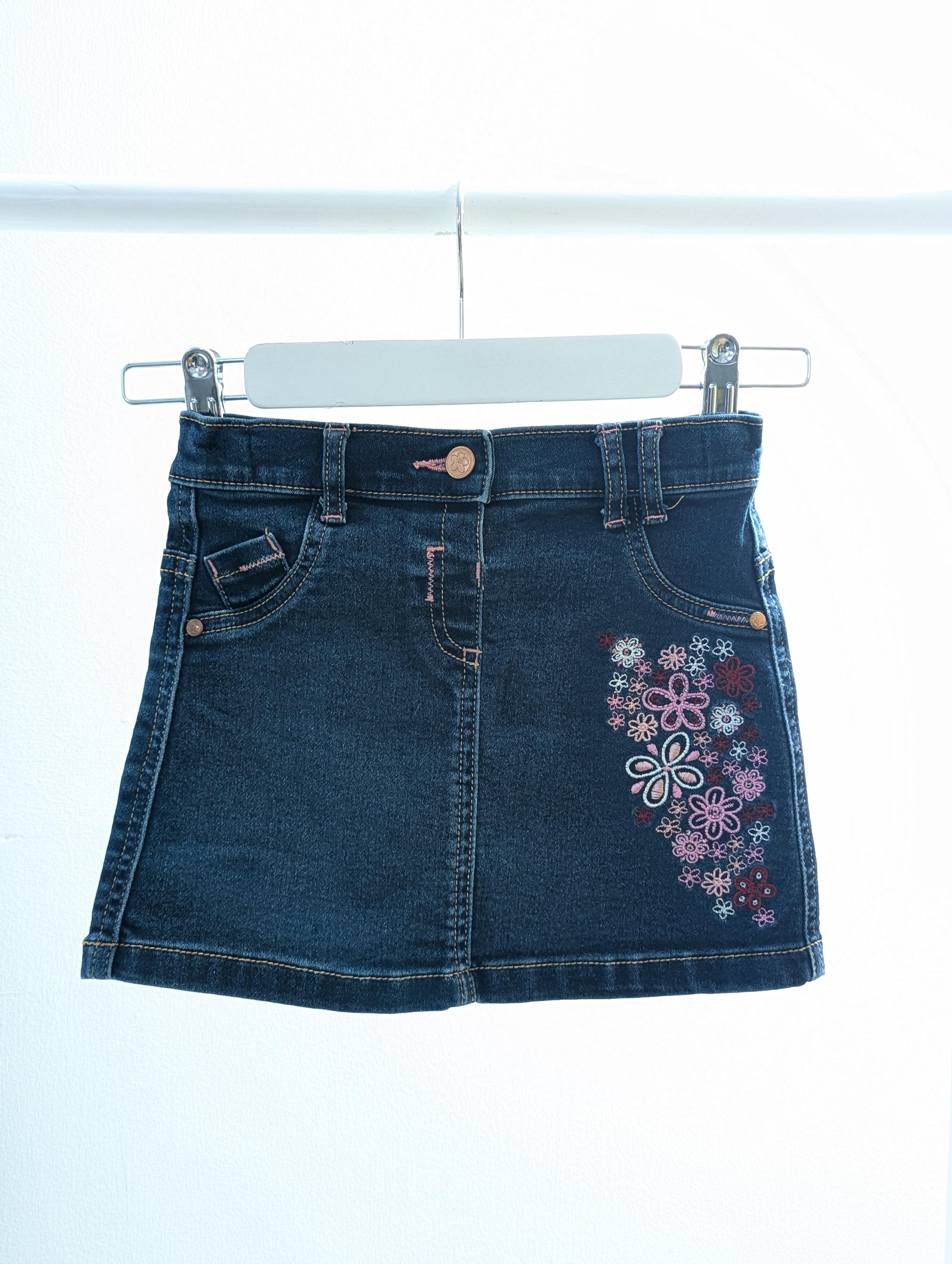 Dunnes 3-4 Years Blue Denim Mini Skirt